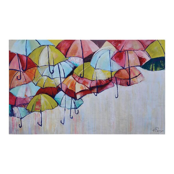 Ksenia Sizaya 'Rainy Day' Hand-painted Canvas Art - Bed Bath