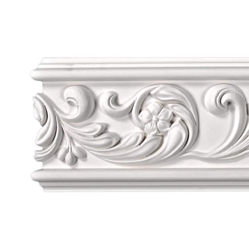 Scrolling Leaf 4.8-inch Flat Molding (8 pieces)