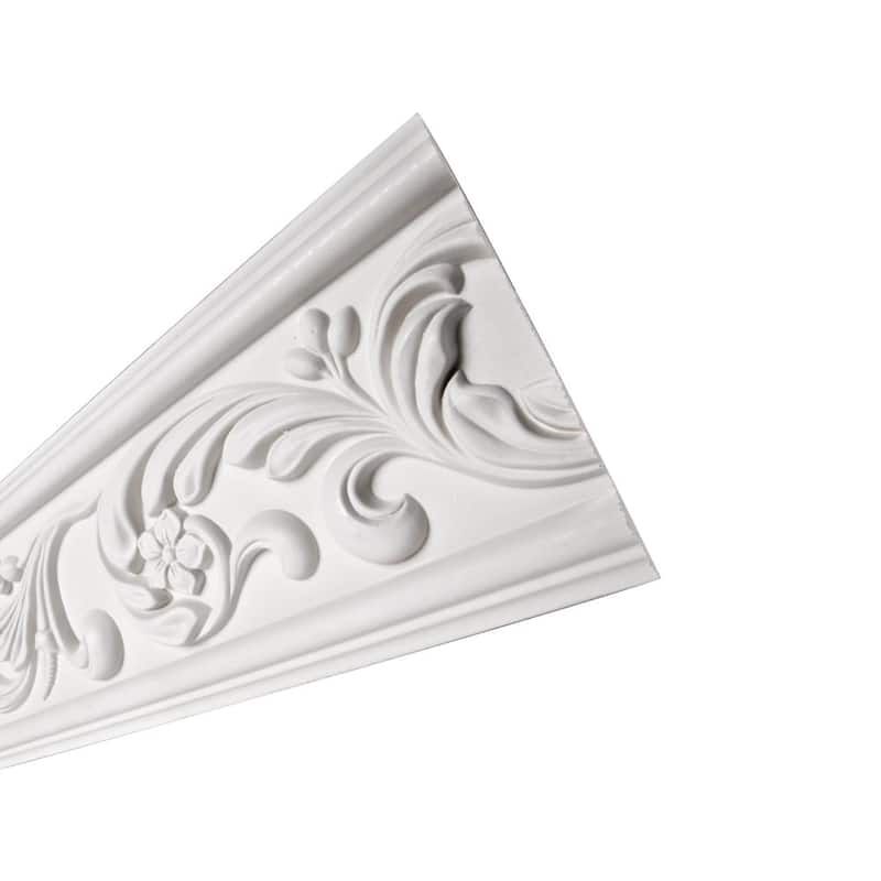 Scrolling Leaf 4.8-inch Flat Molding (8 pieces)