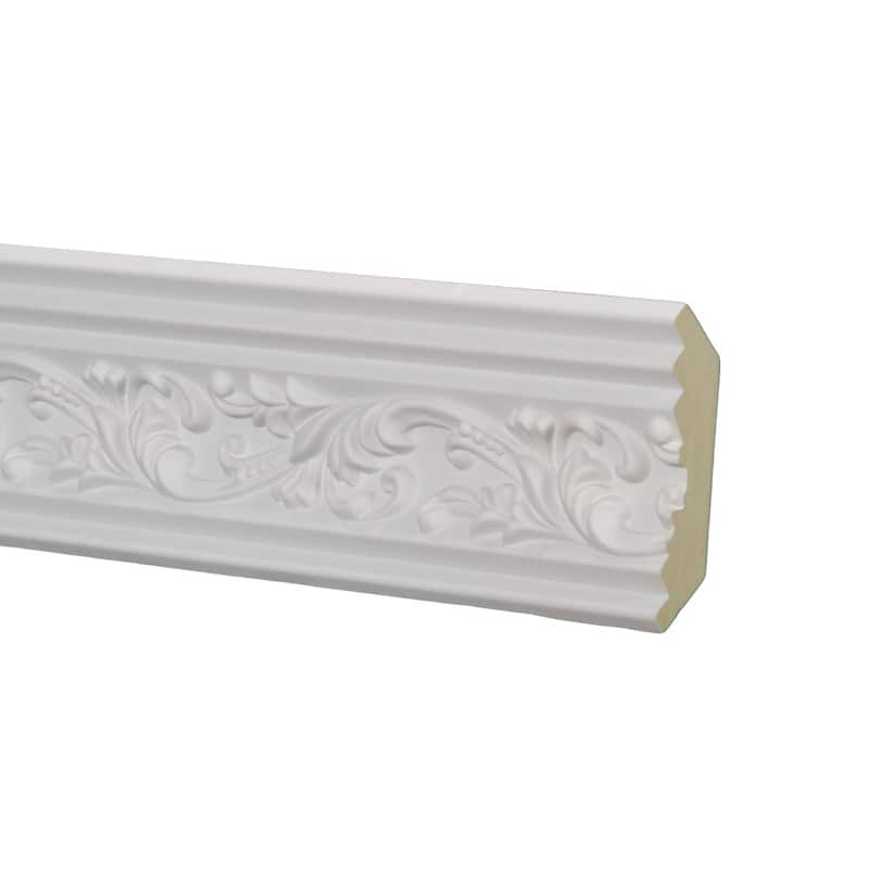 4-inch Scrolling Leaf Crown Molding (8 pieces)