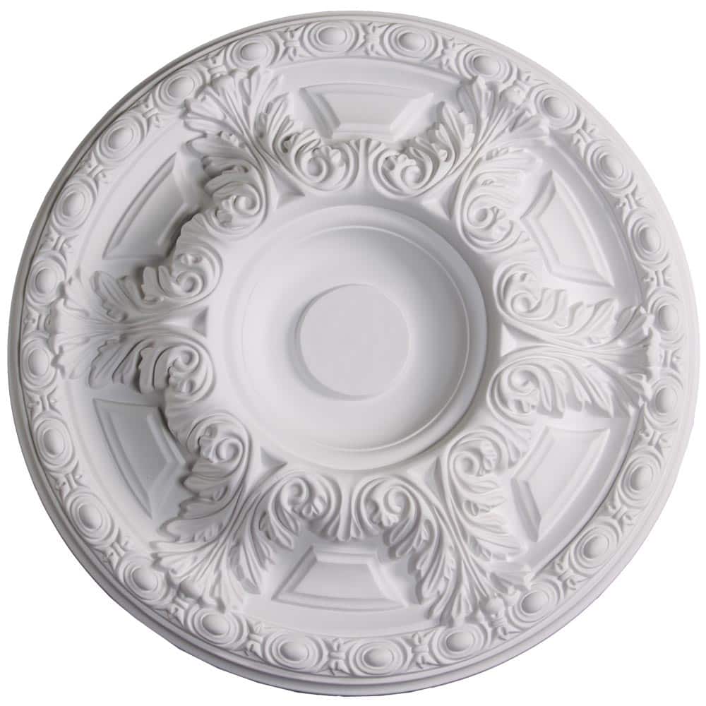 Single 23.6-inch Acanthus Leaf/ Egg Ceiling Medallion