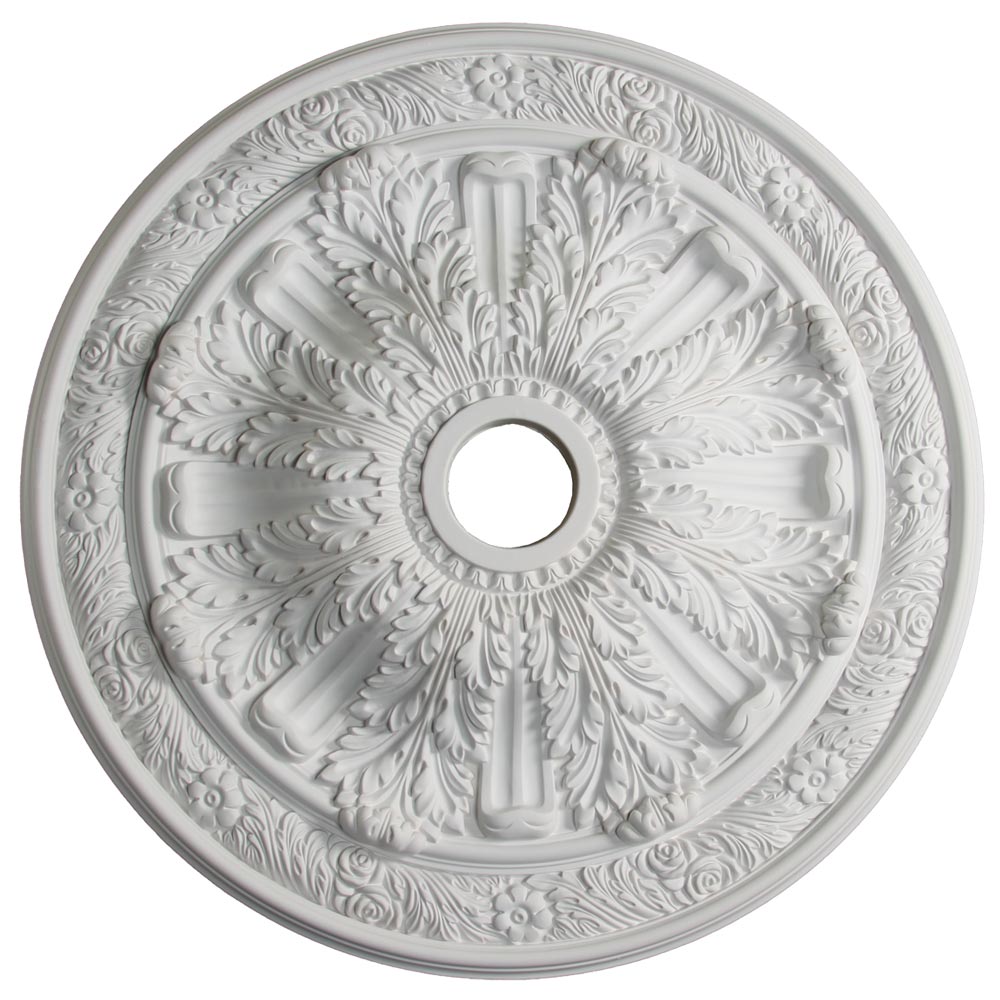 Details About 30 Inch Floral Acanthus Ceiling Medallion White