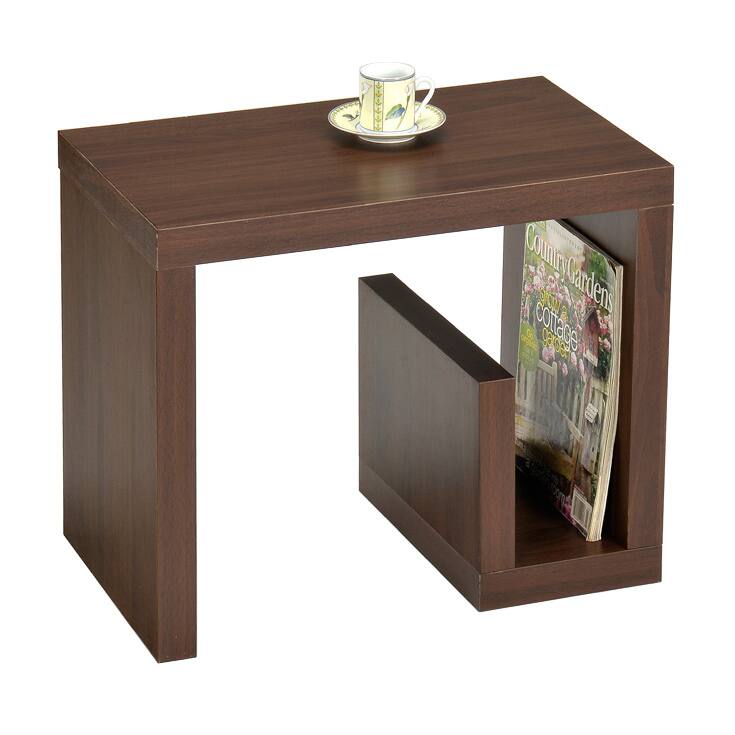 Walnut Finish Modern Chair Side End Table
