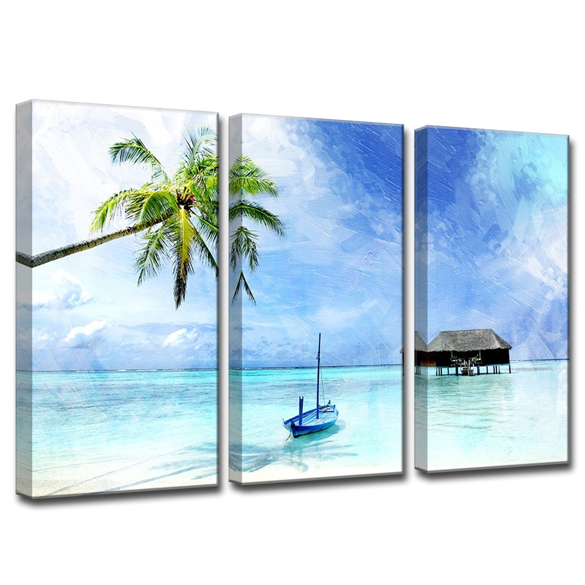 Shop Ready2hangart Tropical 3 Piece Gallery Wrapped Canvas Wall Art Set Overstock 8182291 3 Panels 20 In H X 16 In W