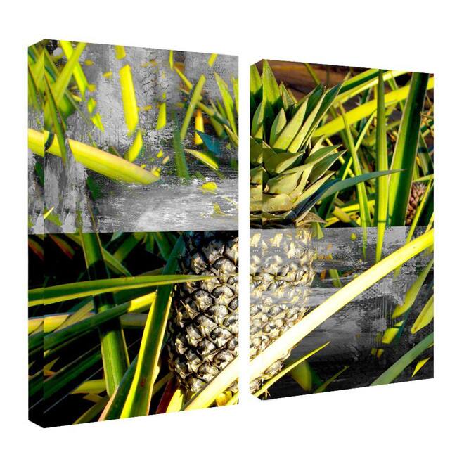 Ready2HangArt 'Tropical Pineapple' 2-piece Gallery-wrapped Canvas Wall Art Set