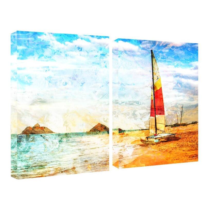 Ready2HangArt 'Red Sail' Canvas Wall Art 2-piece Set