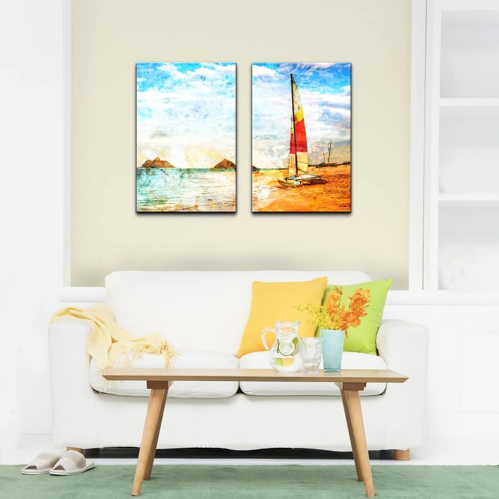 Ready2HangArt 'Red Sail' Canvas Wall Art 2-piece Set