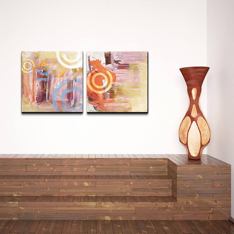 Ready2HangArt 'Abstract' 2-piece Gallery-wrapped Canvas Wall Art Set - (2) 16" W x 16" H