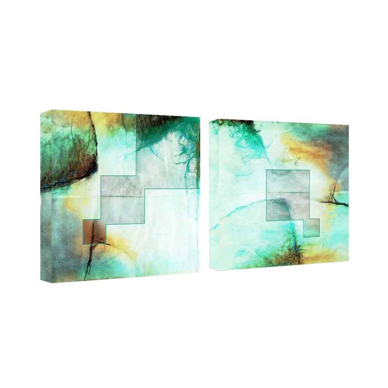 Ready2HangArt 'Blue Abstract Study' 2-piece Gallery-wrapped Canvas Wall Art