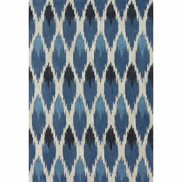 nuLOOM Handmade Modern Trellis Blue Rug (5' x 8') 5' x 8' Overstock