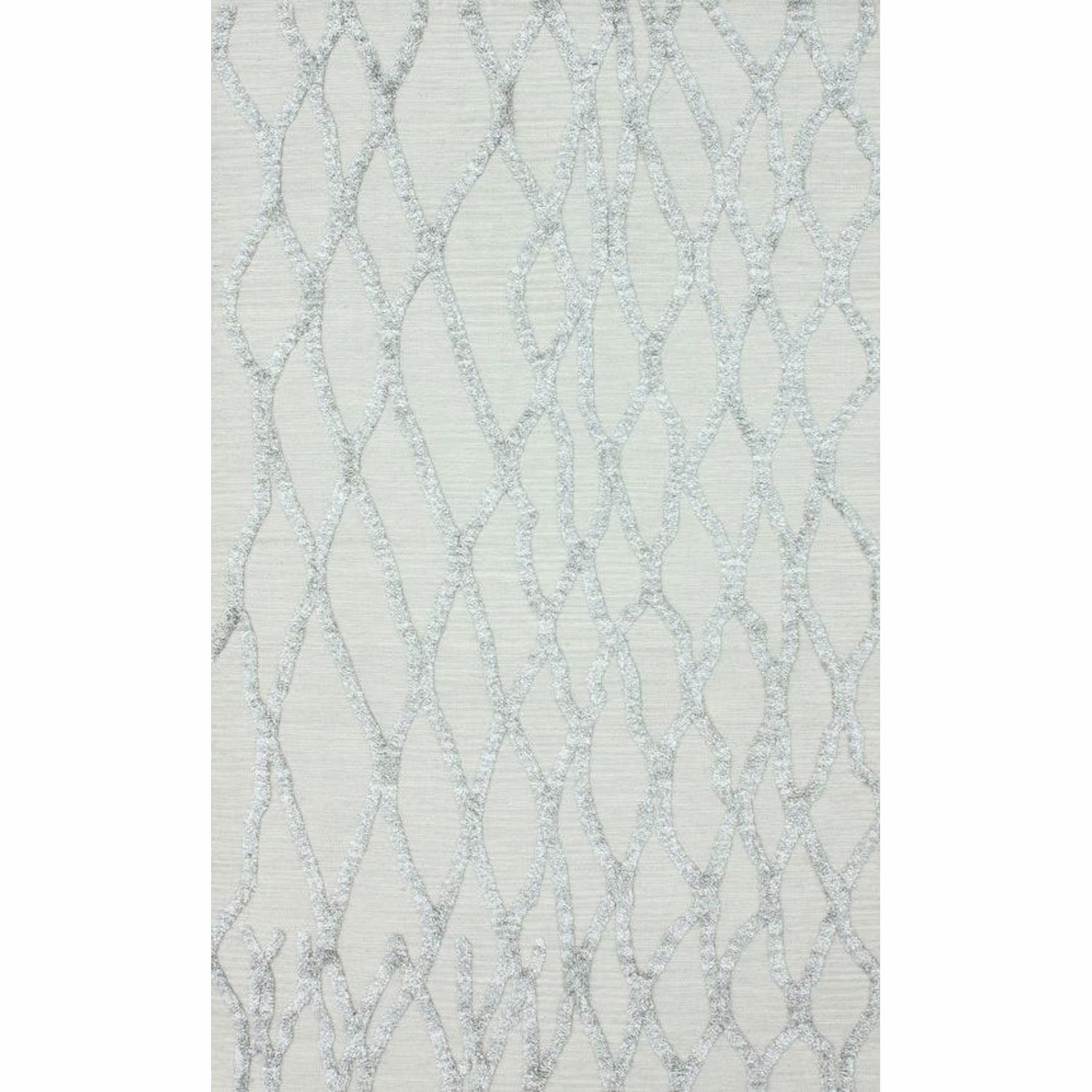 Nuloom Flatweave Trellis Kilim Dhurrie Silver Rug (5 X 8)