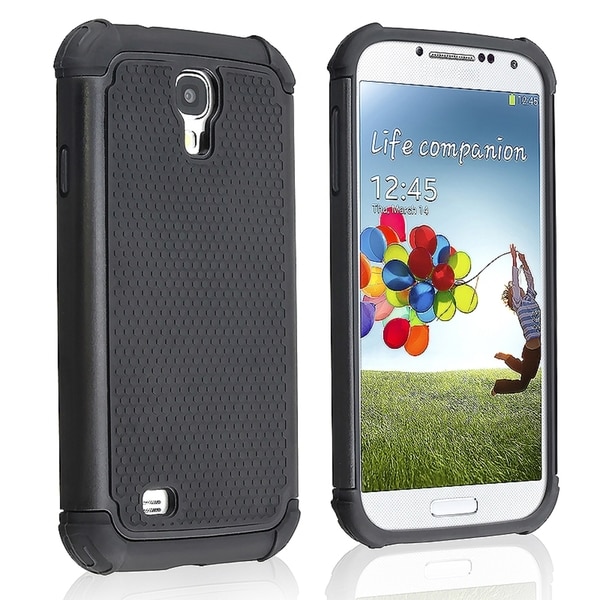 BasAcc Black Hybrid Armor Case for Samsung Galaxy S4/ S IV i9500 BasAcc Cases & Holders