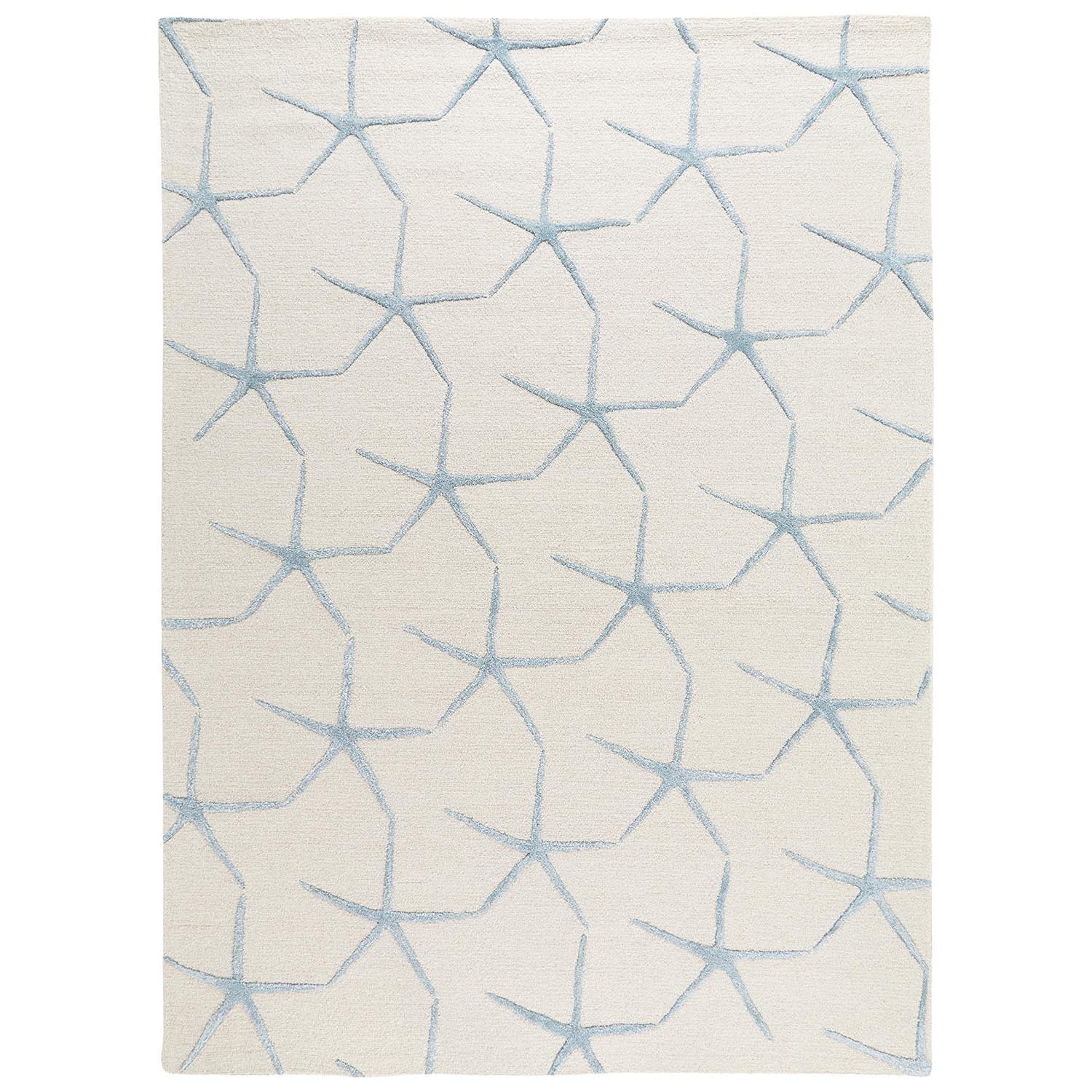 Hand tufted Transitional Coastal Pattern Ivory Rug (8 X 11)