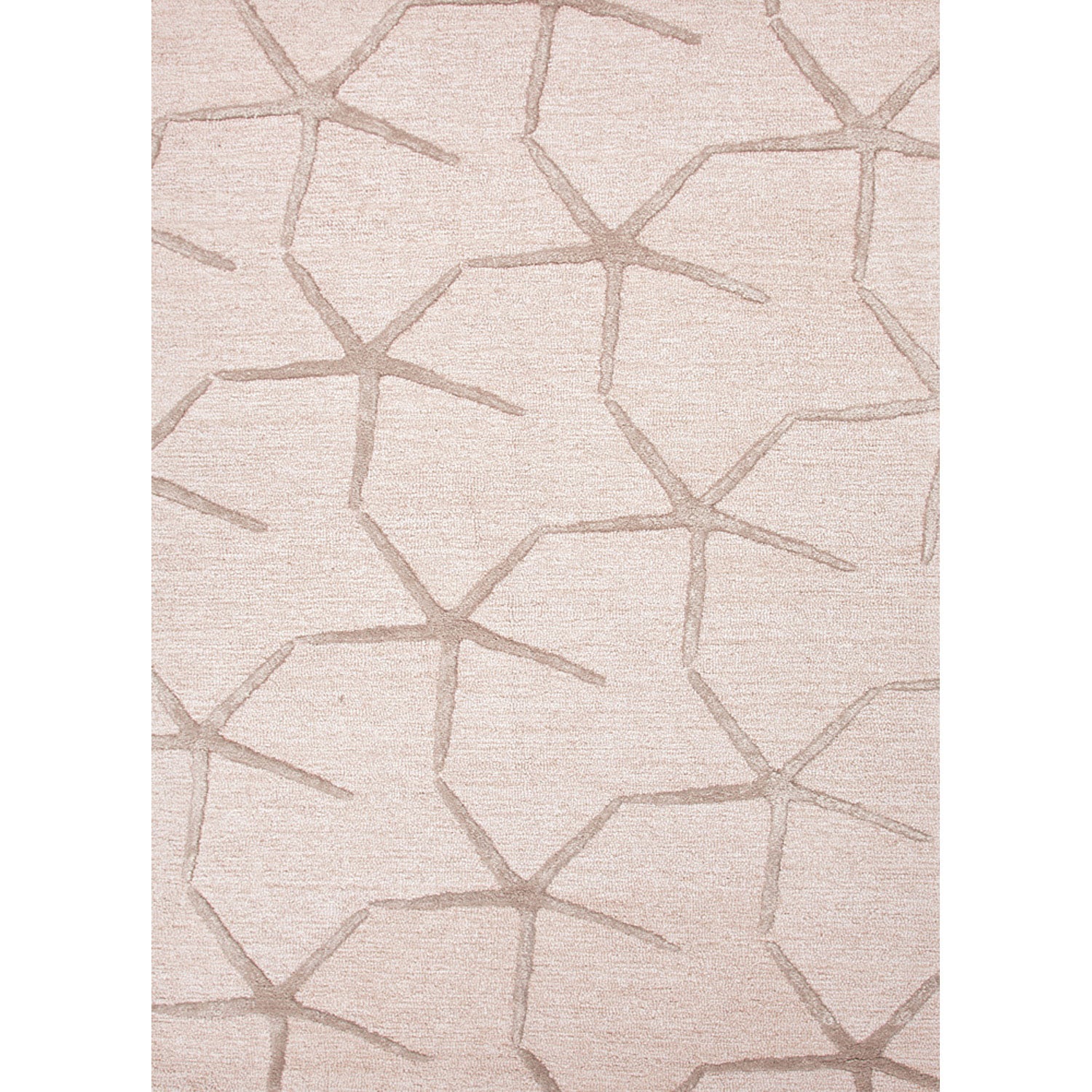 Hand tufted Transitional Coastal Pattern Ivory Rug (2 X 3)