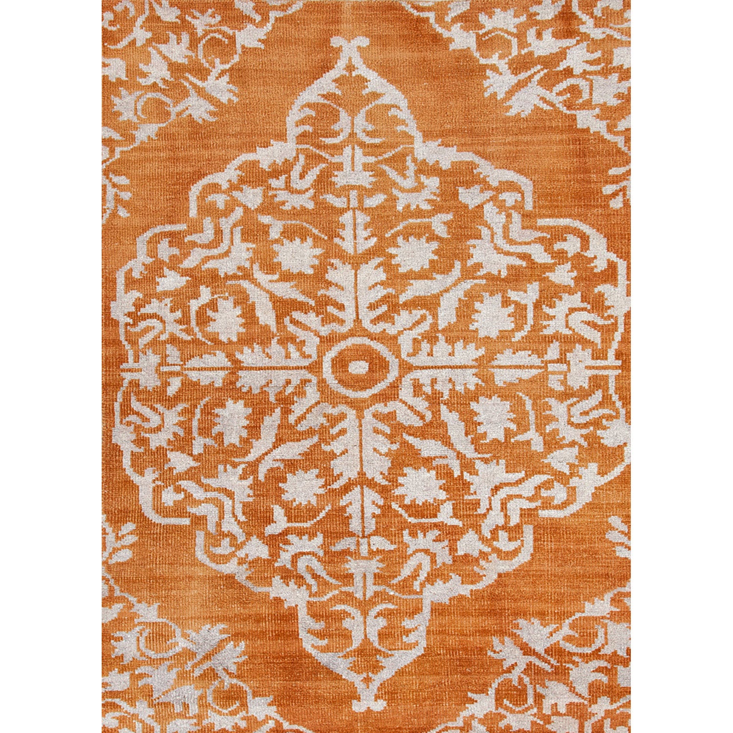 Hand knotted Transitional Tone On Tone Red/ Orange Rug (5 X 8)