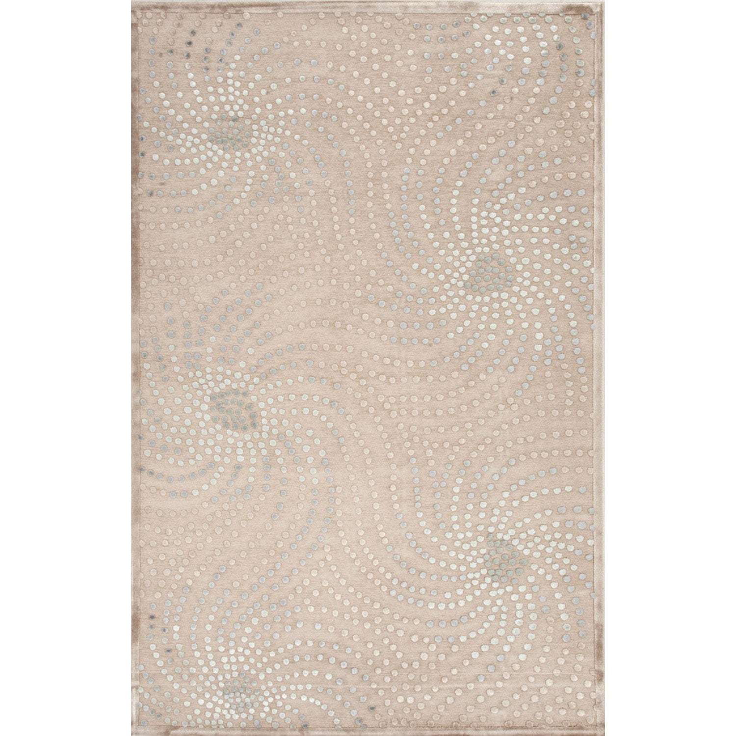 Transitional Abstract Pattern Blue Rug (76 X 96)