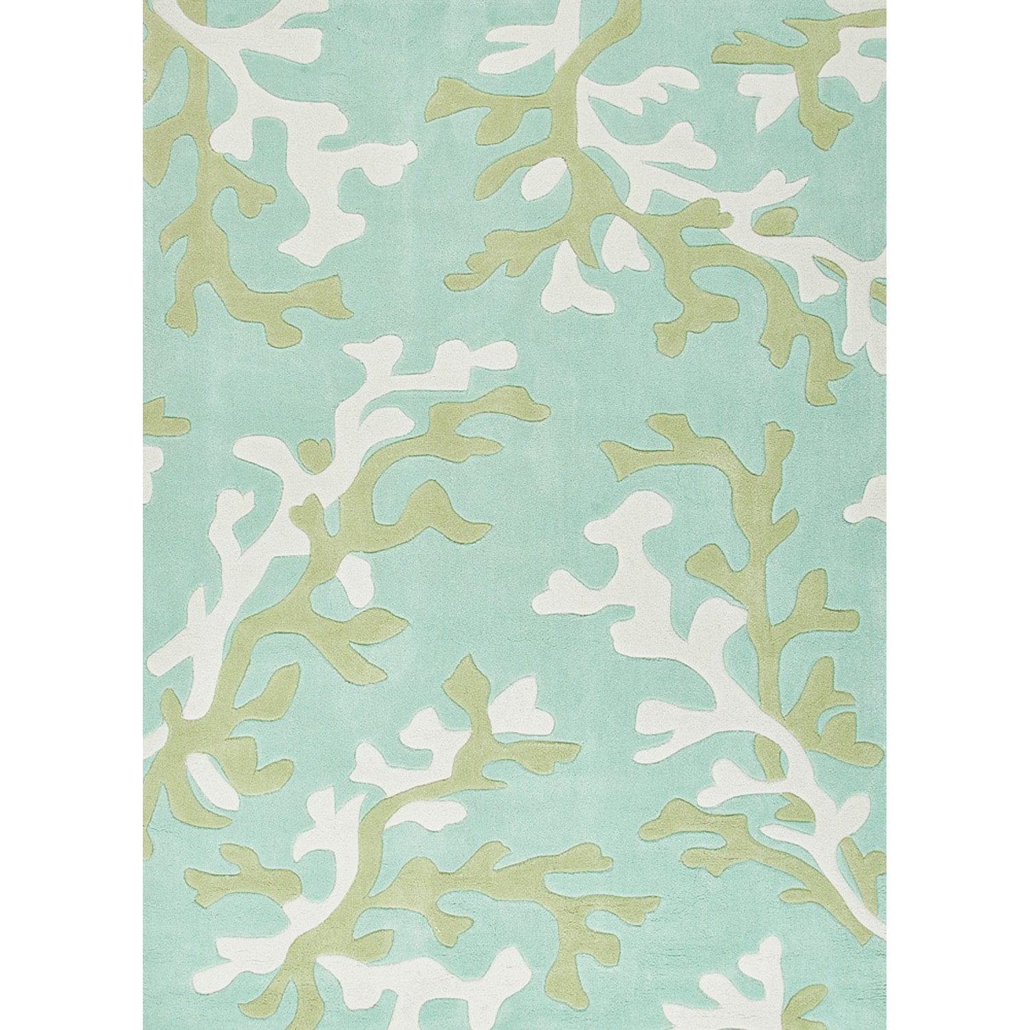 Hand tufted Transitional Abstract Pattern Blue Accent Rug (2 X 3)