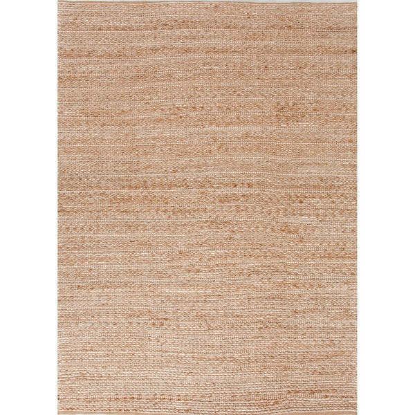 Trainor Natural Solid Tan/ White Area Rug (3'6" X 5'6") - 3'6 x 5'6