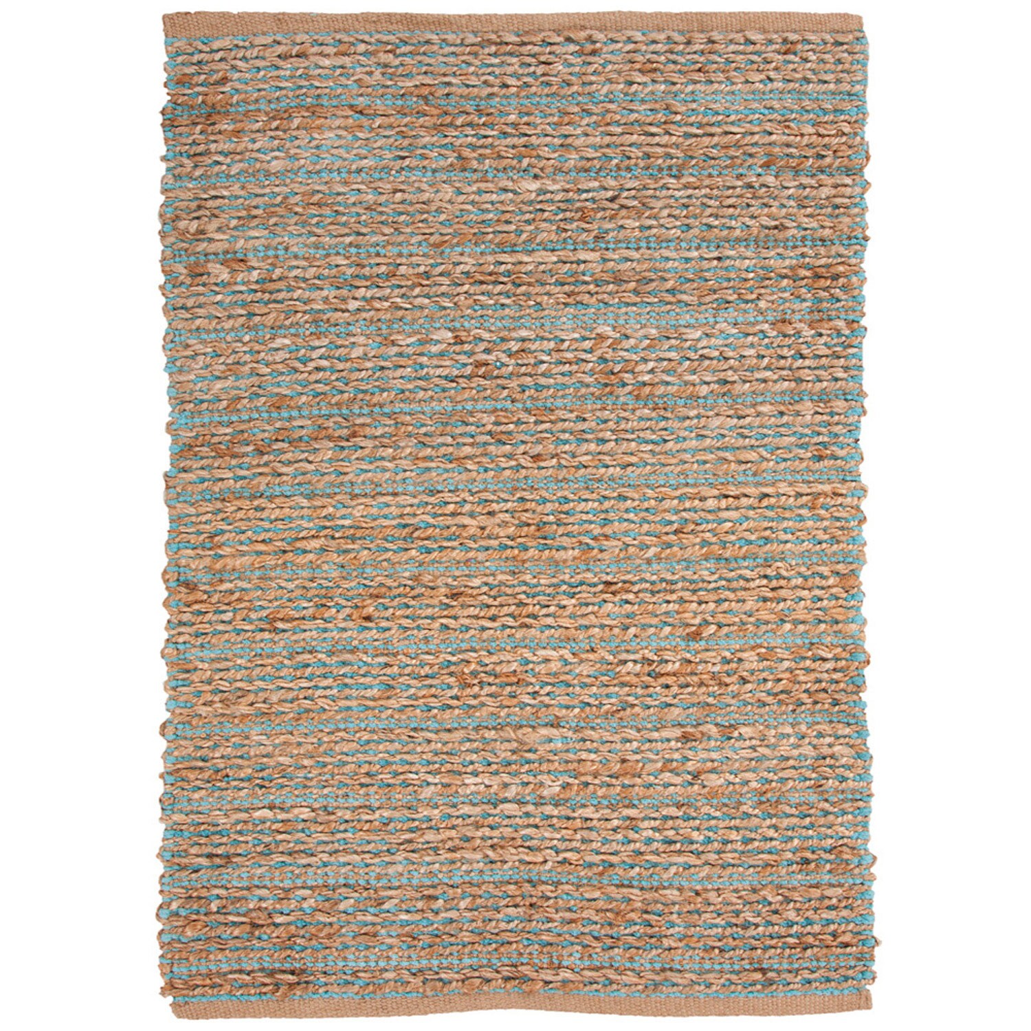 Handmade Naturals Solid Pattern Blue Rug (8 X 10)