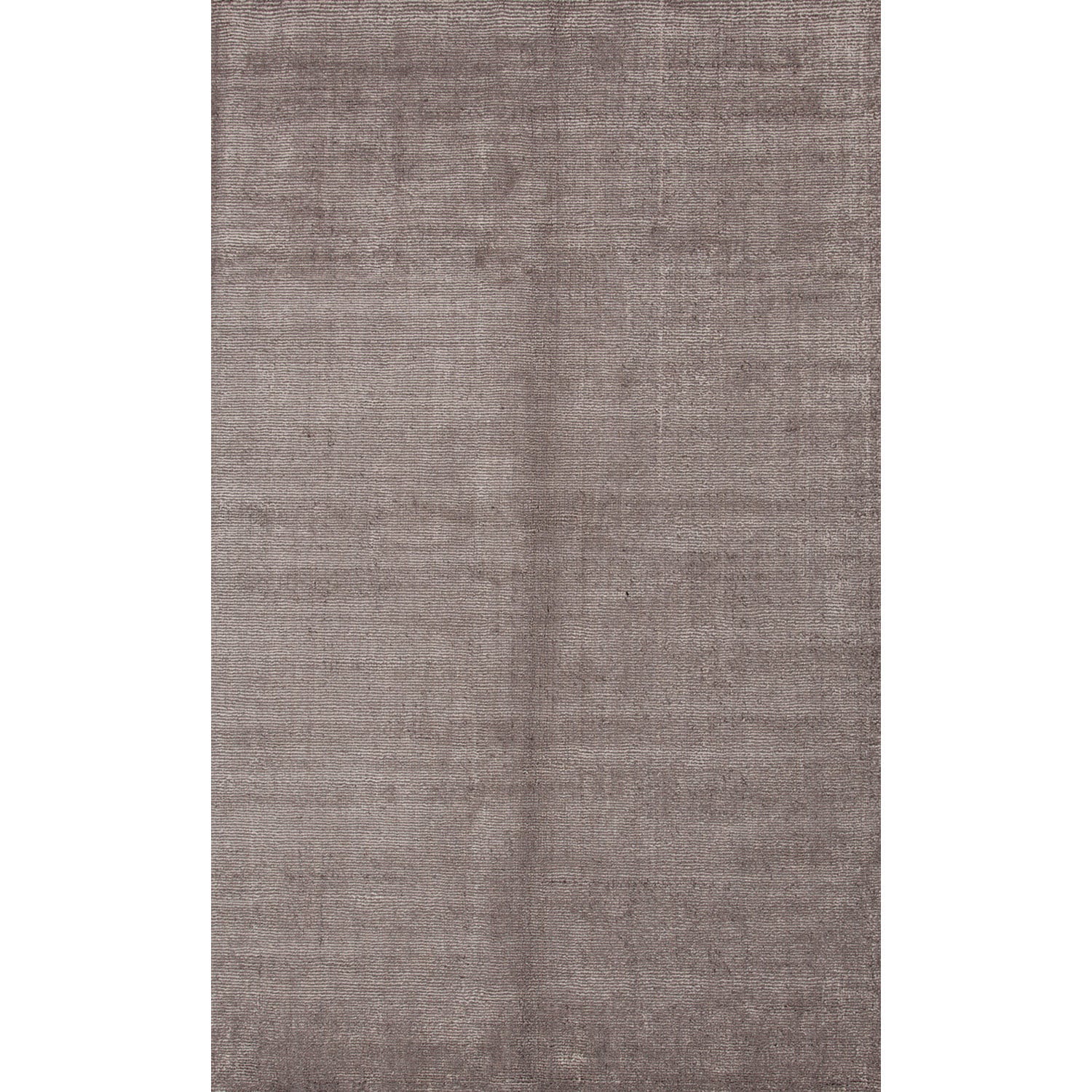 Hand loomed Solid pattern Gray/ Black Plush pile Rug (2 X 3)