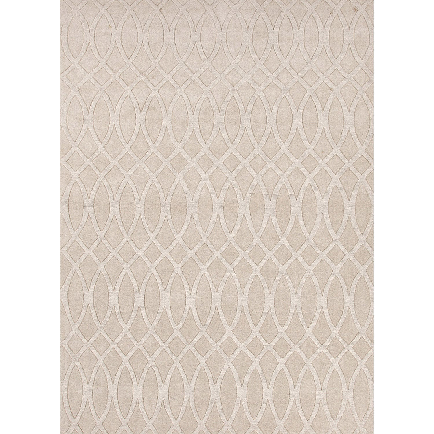 Hand woven Solids Solid Pattern Ivory Rug (8 X 11)