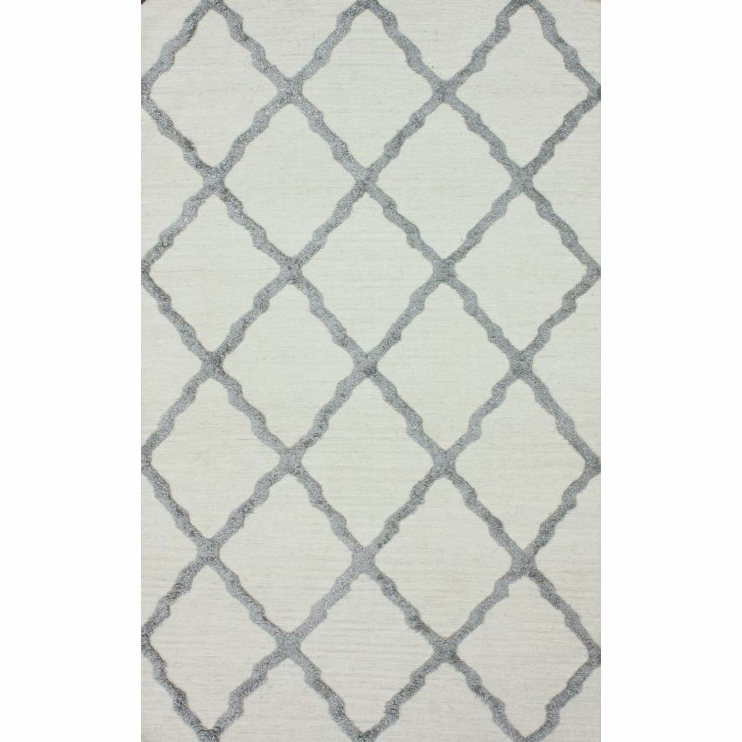 Nuloom Flatweave Trellis Kilim Dhurrie Grey Rug (5 X 8)