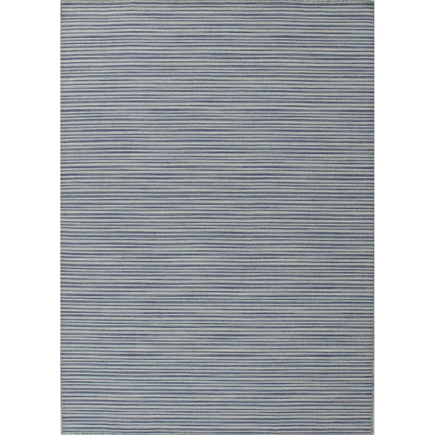 Handmade Flat Weave Stripe Pattern Light Blue Rug (2 X 3)