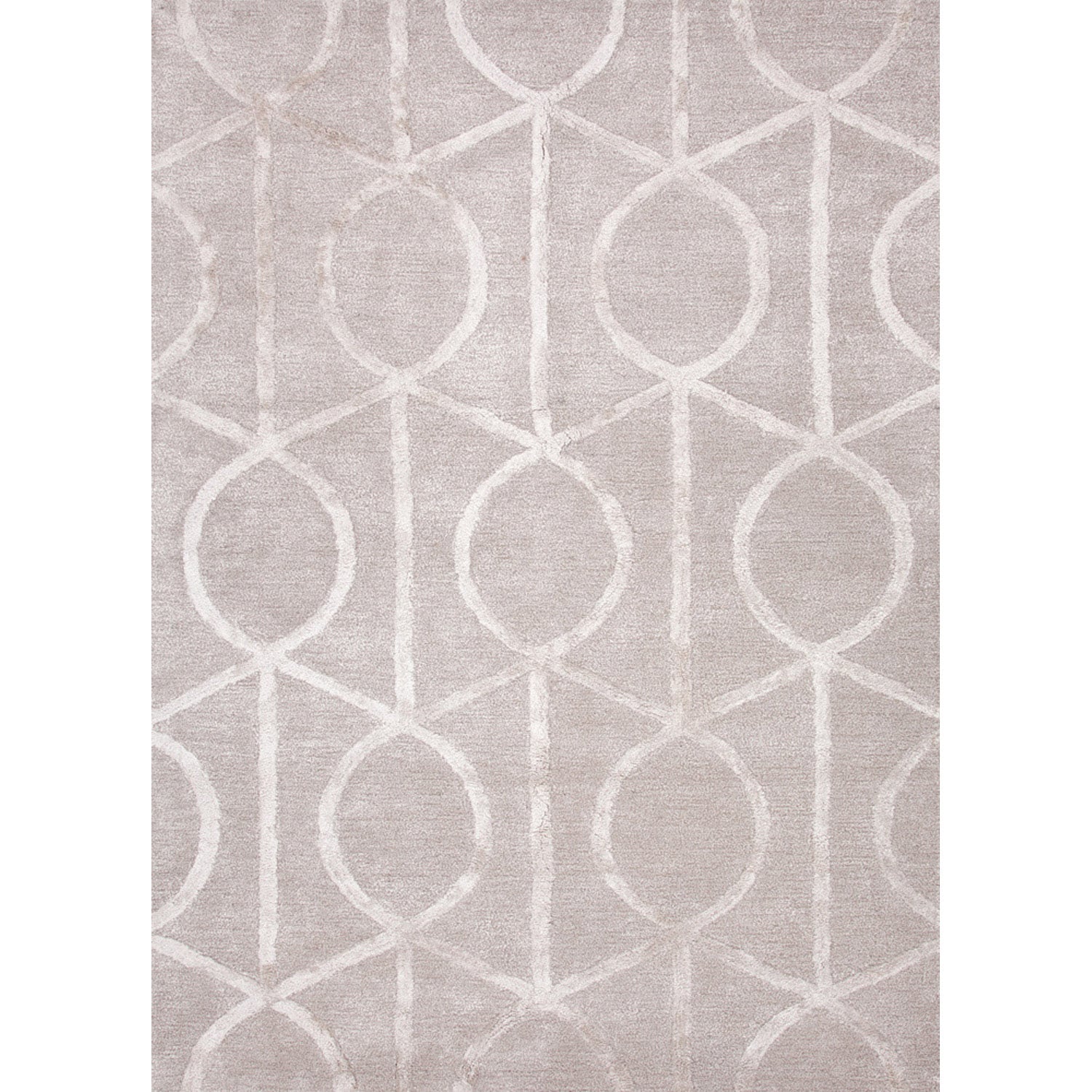 Hand tufted Contemporary Geometric Grey Rug (5 X 8)