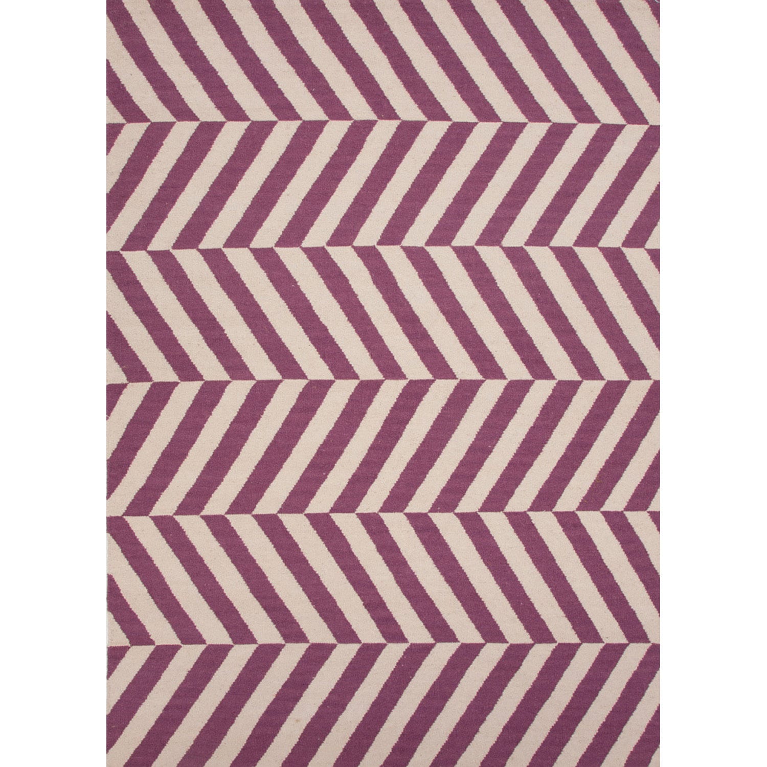 Handmade Flat Weave Stripe Pattern Pink/ Purple Rug (2 X 3)