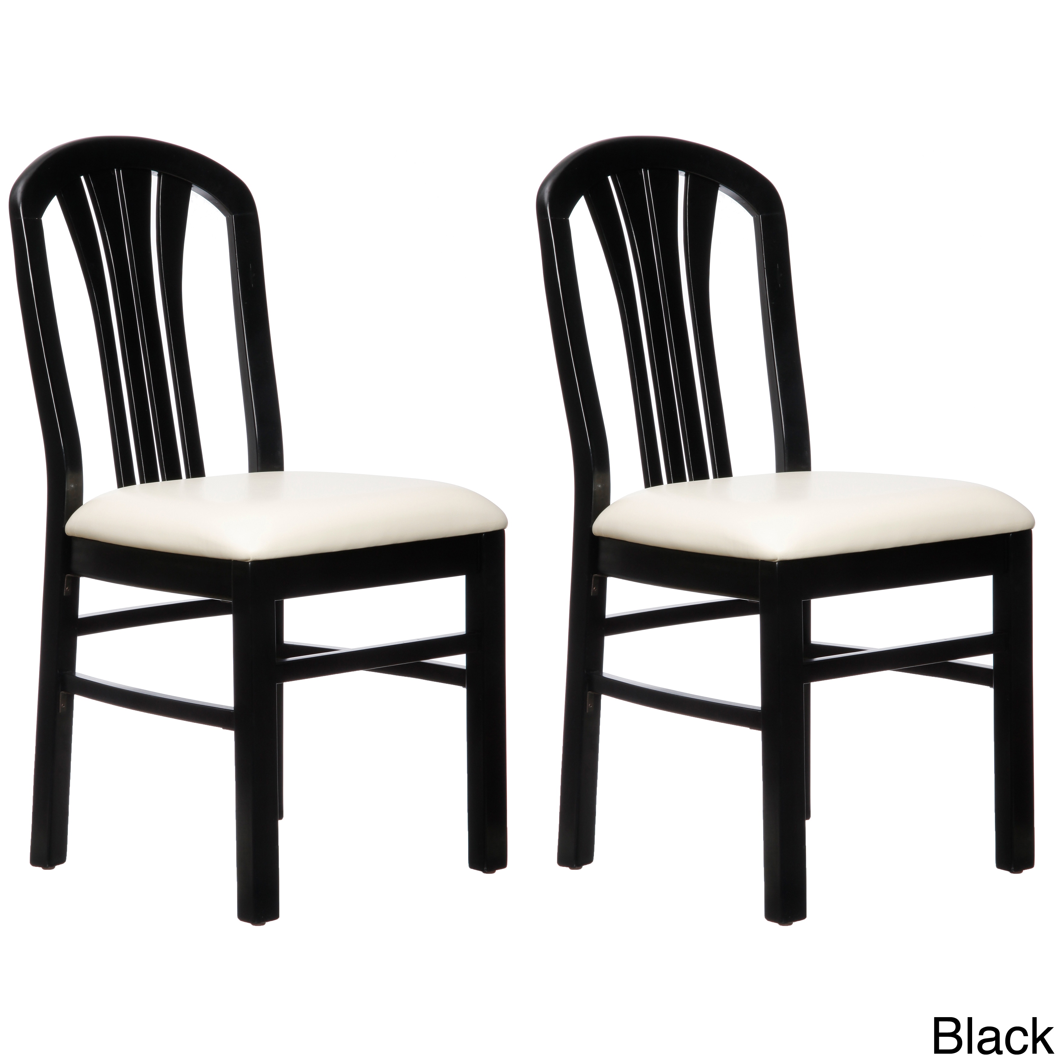 Fanback Beechwood Side Chairs (set Of 2)