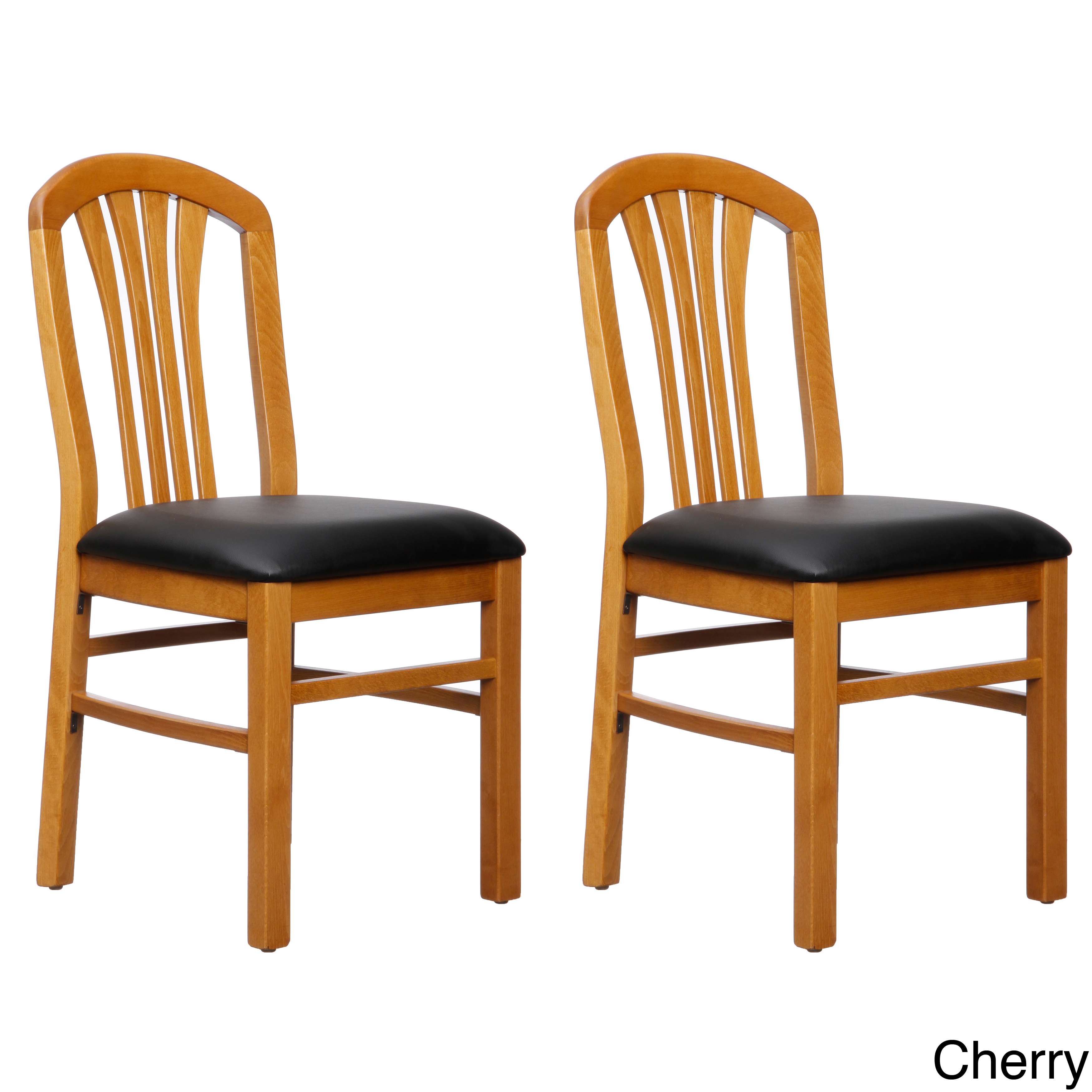 Fanback Beechwood Side Chairs (set Of 2)