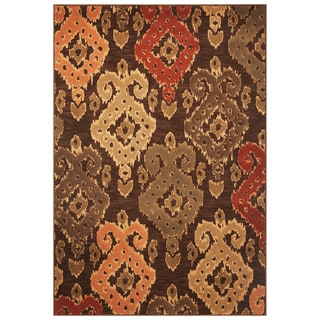 Domani Passport Ikat Mocha Rug (7'7 x 10'10) 7x9   10x14 Rugs