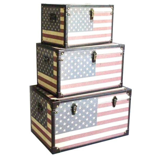 Handmade Americana Trunk - 28" x 18" x 16"
