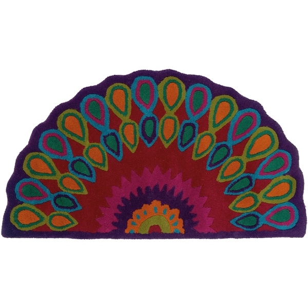 LNR Home Vibrance Multi-colored Floral Half Moon Rug (1'10 x 3'4) - Free Shipping Today ...