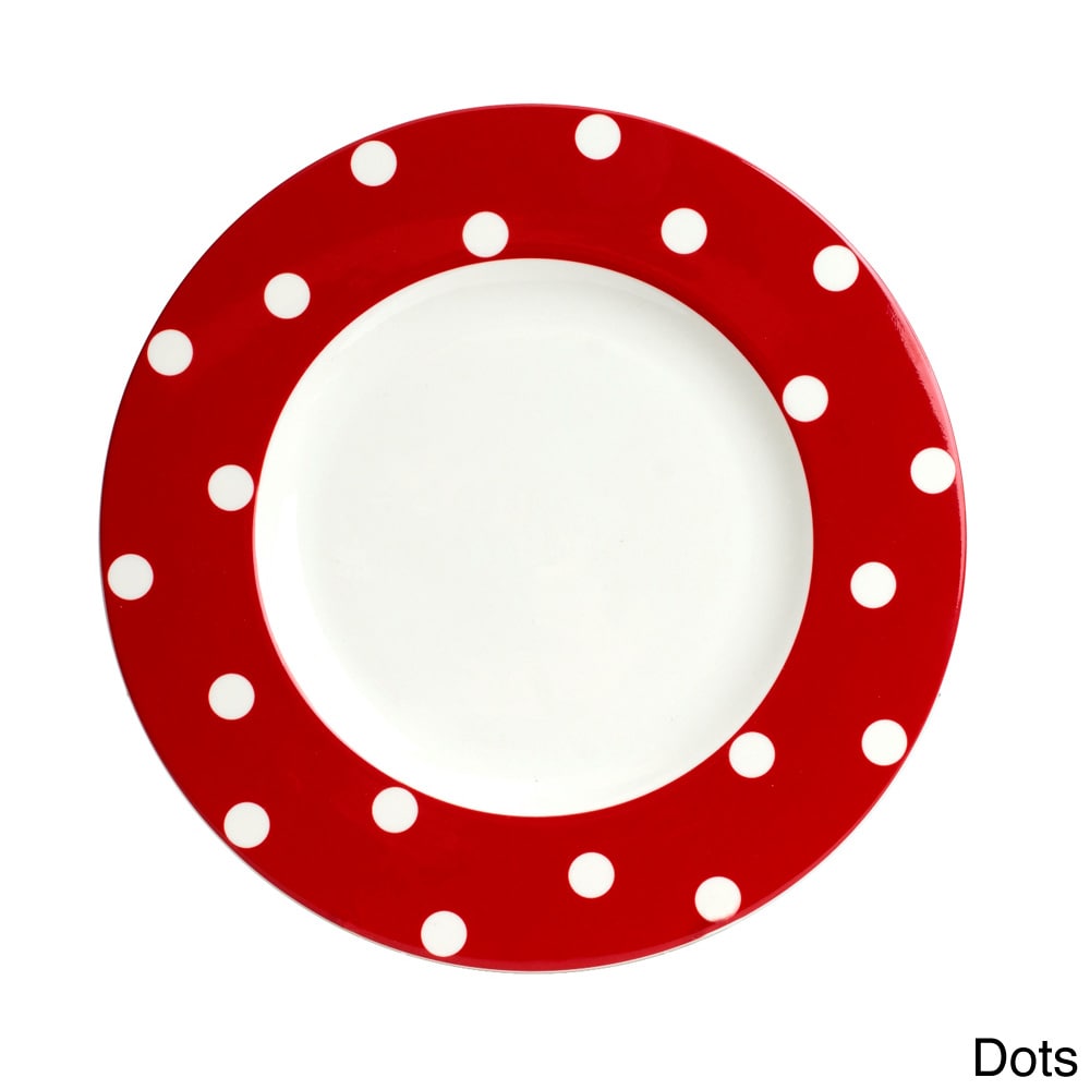 Red Vanilla Freshness Red Dinner Plate (set Of 6)