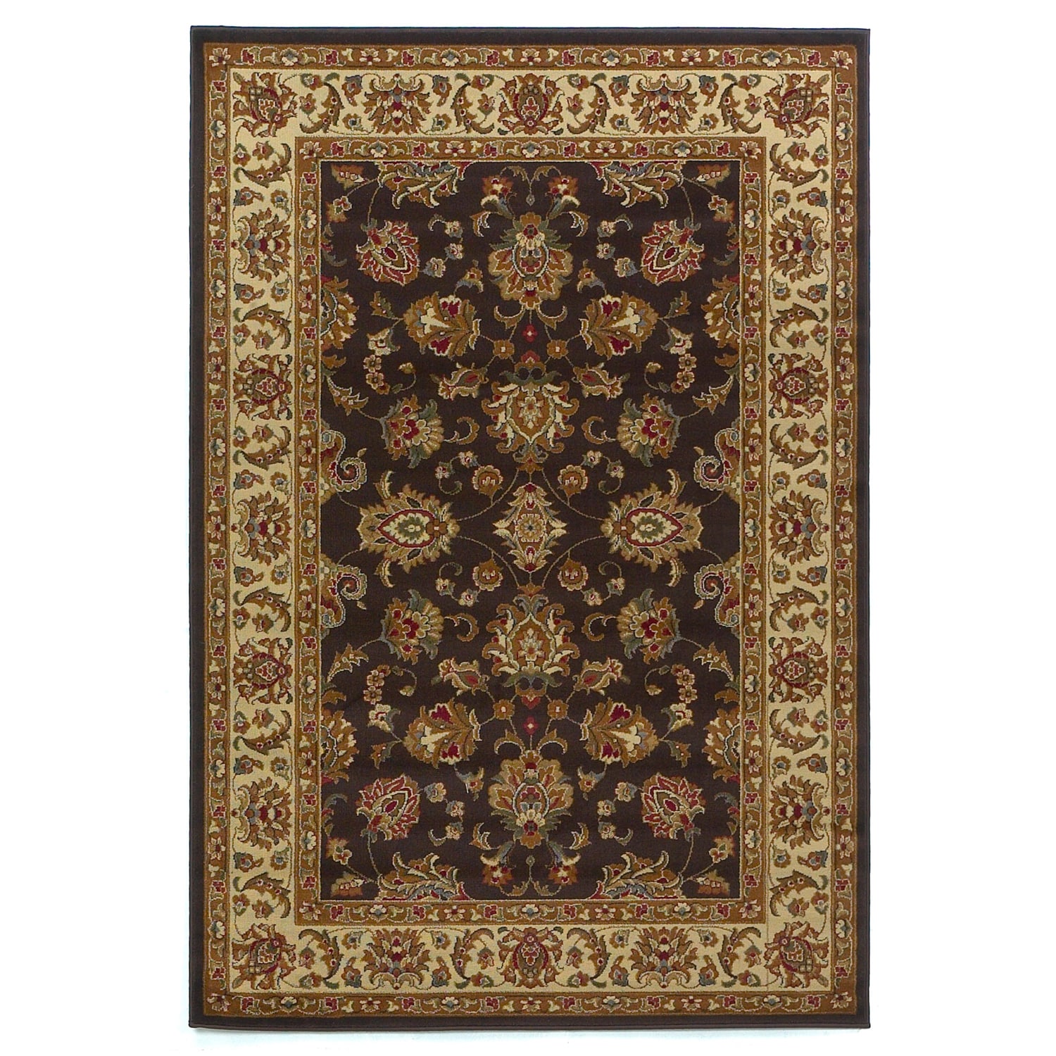 Domani Connections 5432 Kashan Mocha/ Ivory Rug (53 X 77)