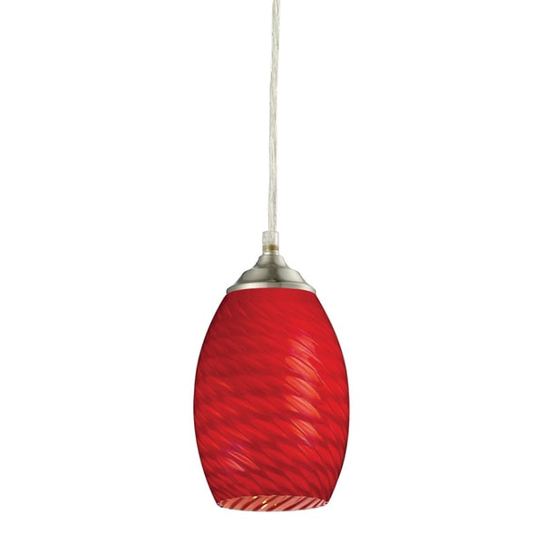 red glass light shade