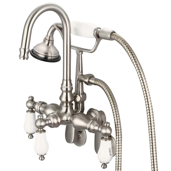 Shop Water Creation Brushed Nickel Adjustable Spread Wall Mount
