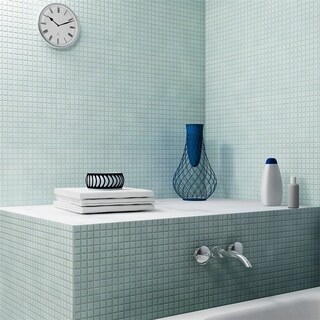 SomerTile 11.75x11.75-in Victorian Subway 1x2-in White Porcelain Mosaic ...
