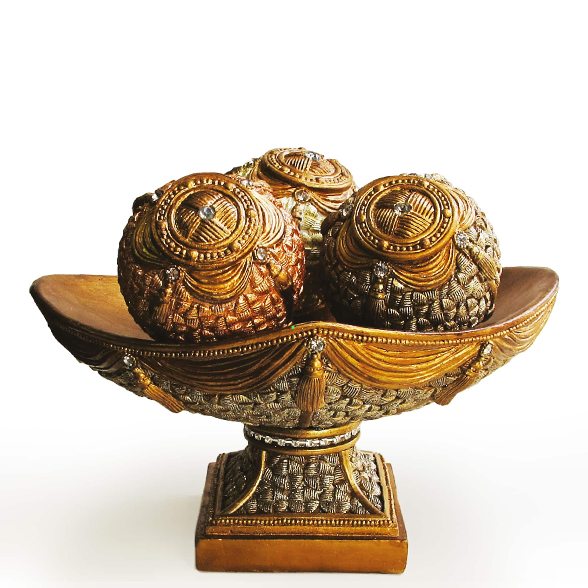 Shop Decorative Bowl And Orb 4 Piece Set Free Shipping On Orders