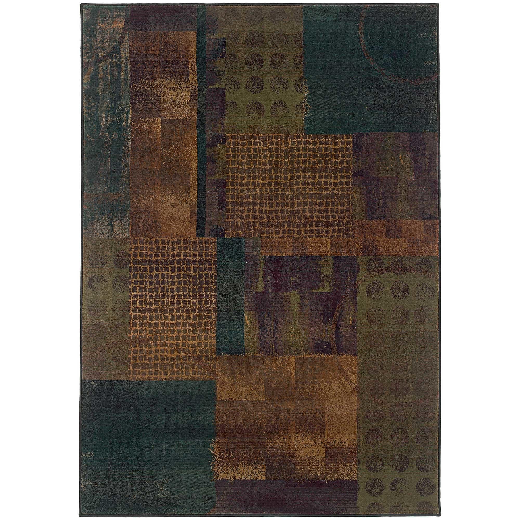 Kharma Ii Blue/ Green Rug (67 X 91)