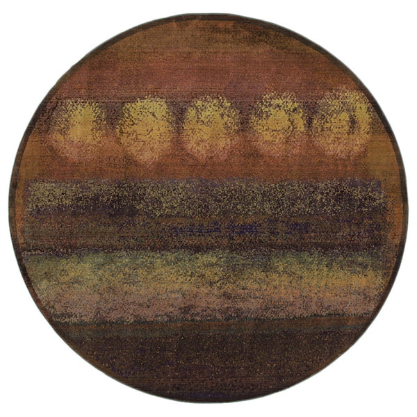 Karsyn Phases Gold/Green Area Rug - 6' Round