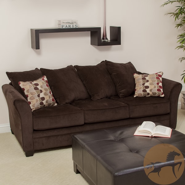 Christopher Knight Home Newbury Brown Pinchord Stationary Sofa