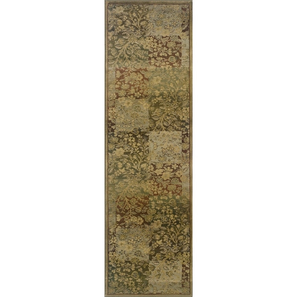 Generations Green/ Gold Polypropylene Rug (2'7 X 9'1) Oriental Weavers Runner Rugs