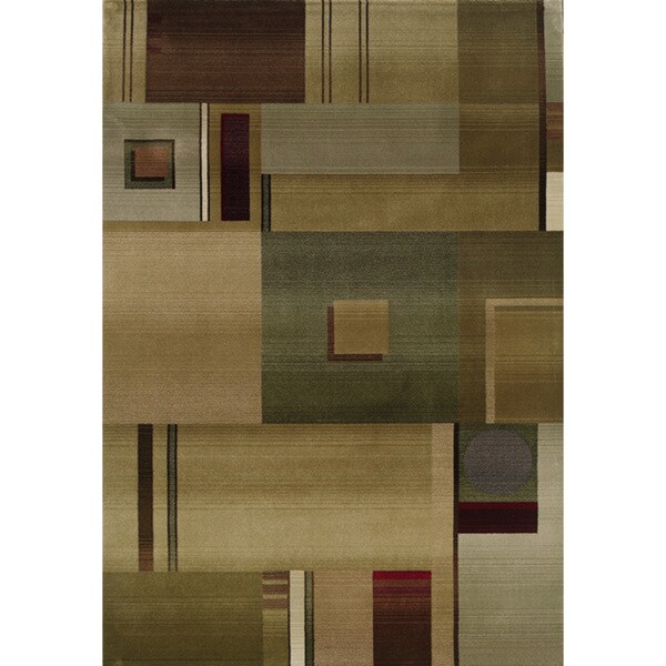 Shop Generations Contemporary Green/ Red Rug 7