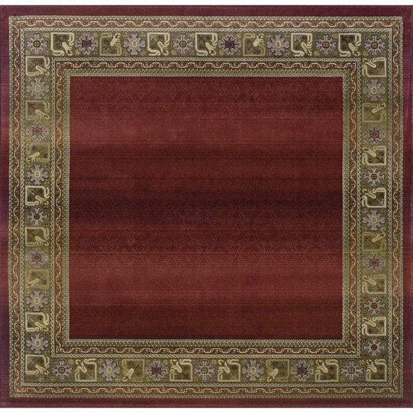 Genevieve Bordered Traditional Area Rug - 8' Square