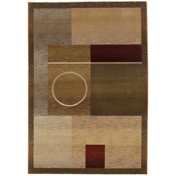 Generations Green/ Brown Rug (7'10 X 11') - 7'10" x 11'