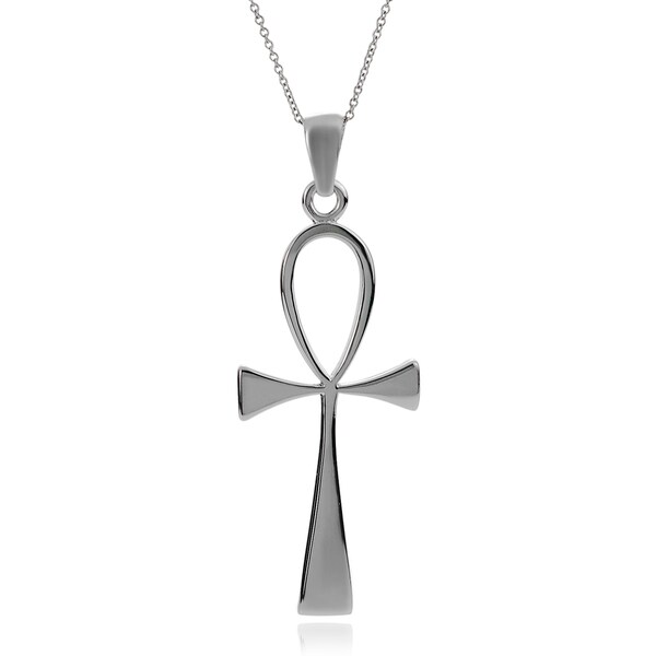 Shop Journee Collection Sterling Silver Ankh Cross Pendant - Free ...