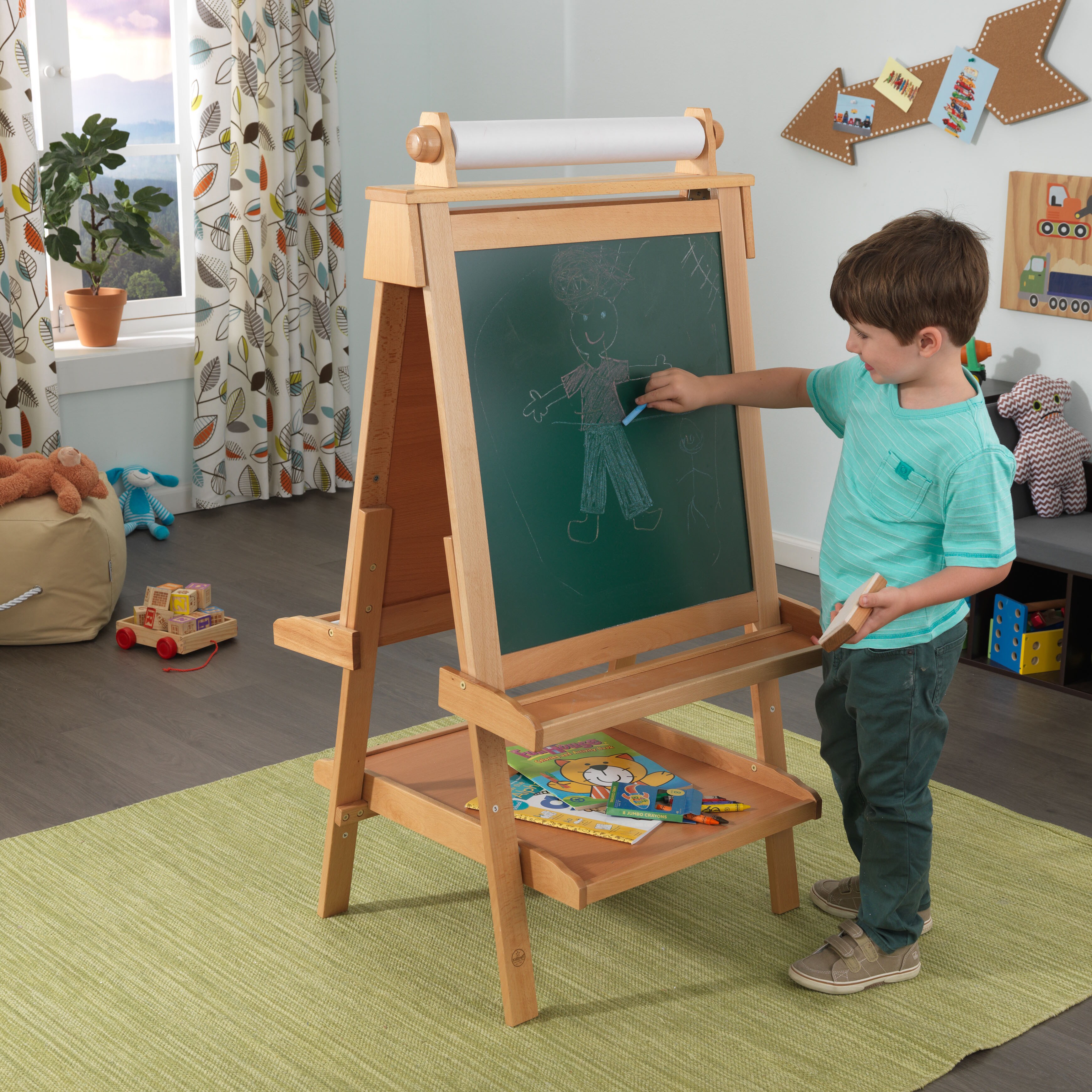 Kidkraft Deluxe Wood Easel, White