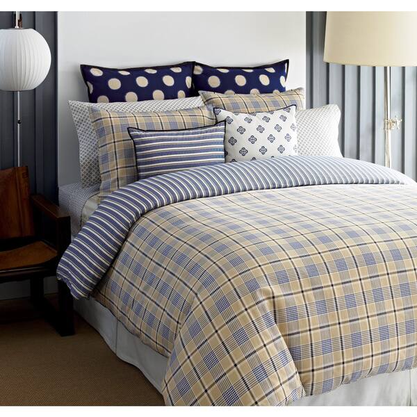 Shop Tommy Hilfiger Spectator Plaid 3 Piece Cotton Comforter Set